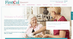 Desktop Screenshot of firstcolhomecare.com